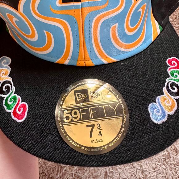 New Era X Yaxin 1990 Black Snapback Cap Wool Men’s Size 7 3/4 - Picture 7 of 8